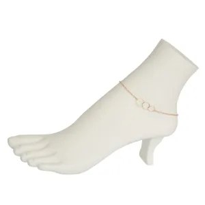 Rose Gold 3 Circle Anklet