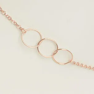 Rose Gold 3 Circle Anklet
