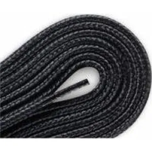Round Braided Taslan Laces - Black (2 Pair Pack) Shoelaces
