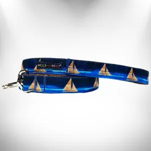 Sailboats on Blue Dog Leash