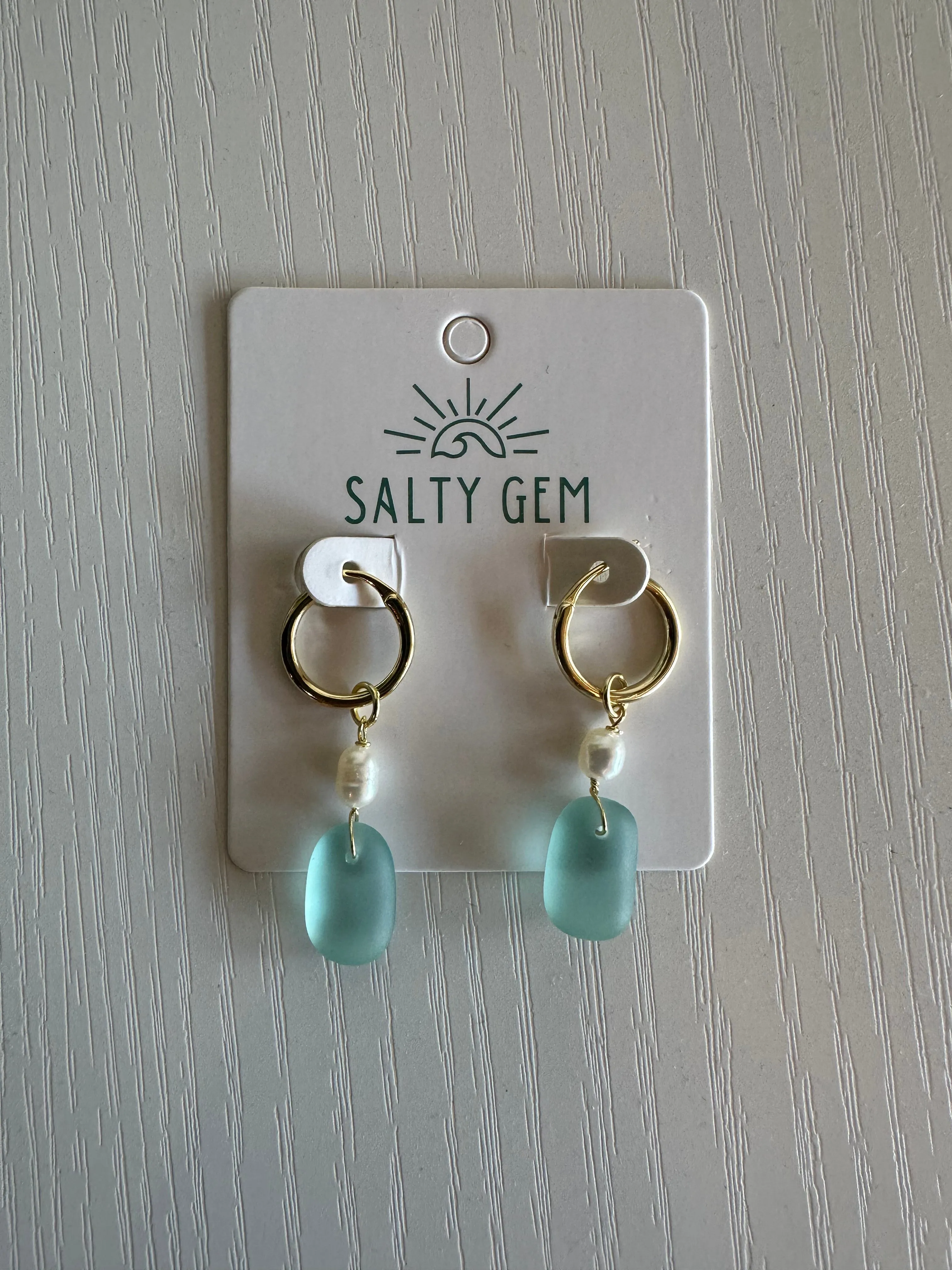 SEA GLASS HOOPS