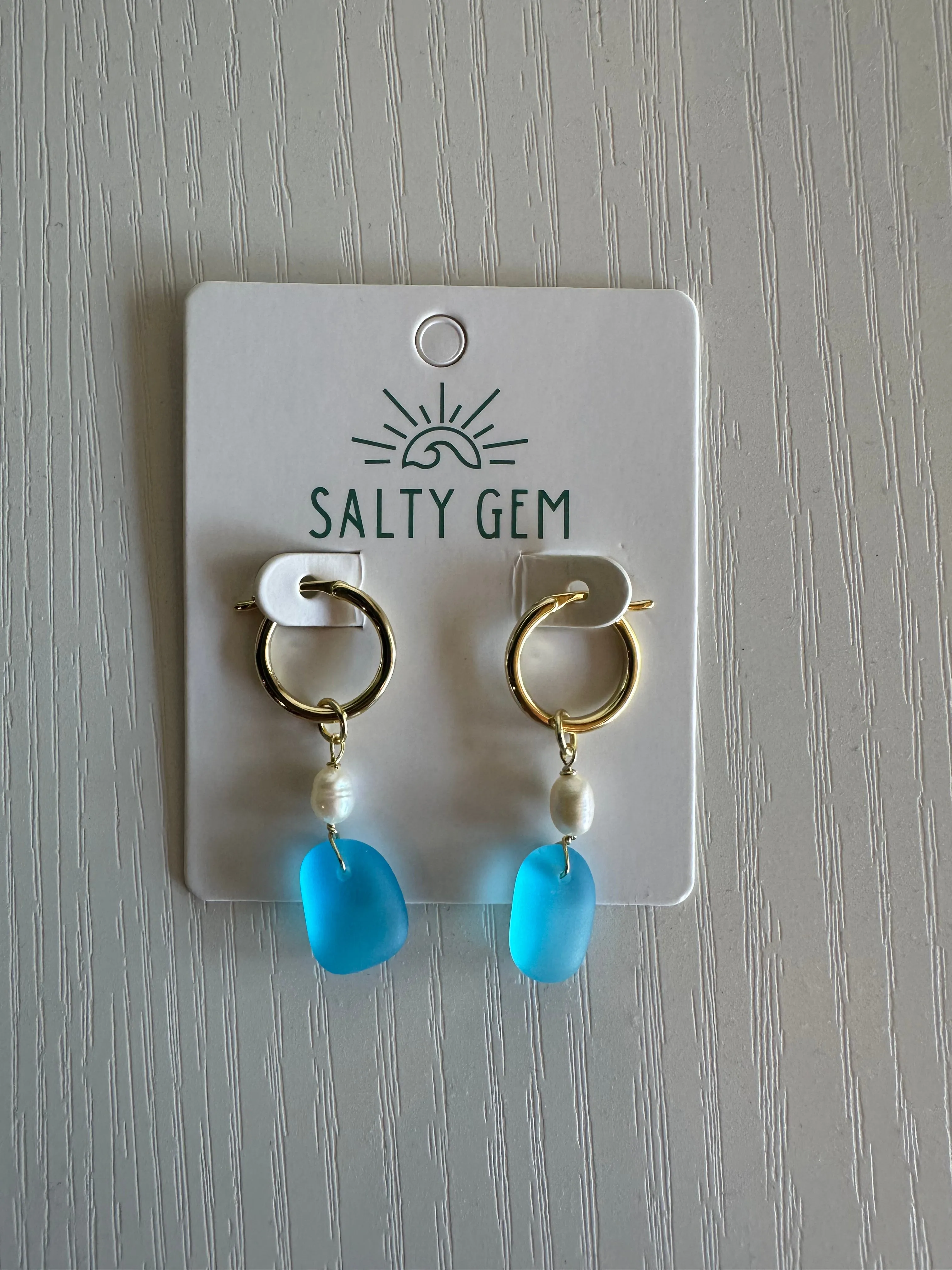 SEA GLASS HOOPS