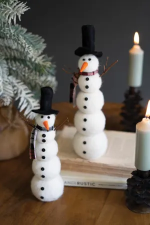 Set of 2 Felt Snowmen (Pack of 2)