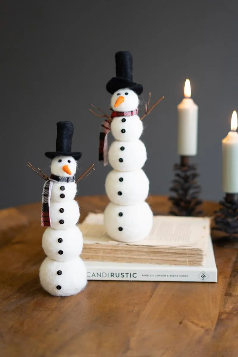 Set of 2 Felt Snowmen (Pack of 2)