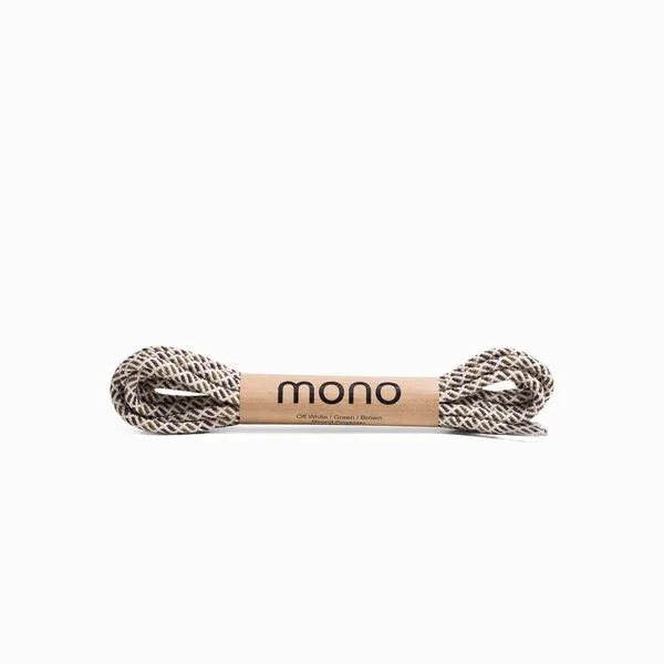 Shoe laces - Offwhite/green/brown