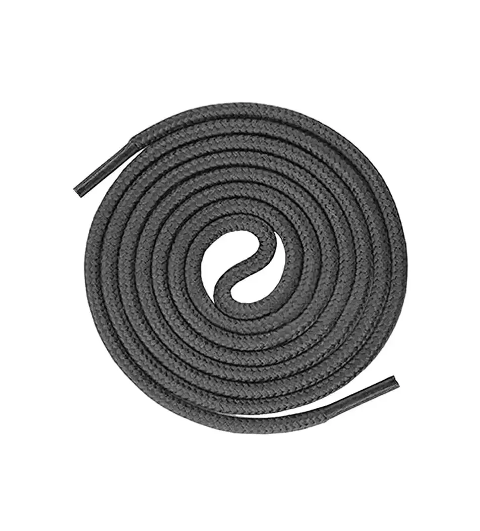 SHOESHINE Shoe Lace (1 Pair) 4mm Black with Single White Line Round Shoelace & Boot Laces