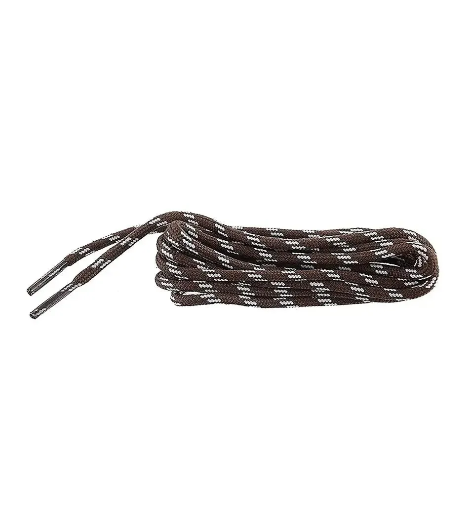 SHOESHINE Shoe Lace (1 Pair) 4mm Black with Single White Line Round Shoelace & Boot Laces