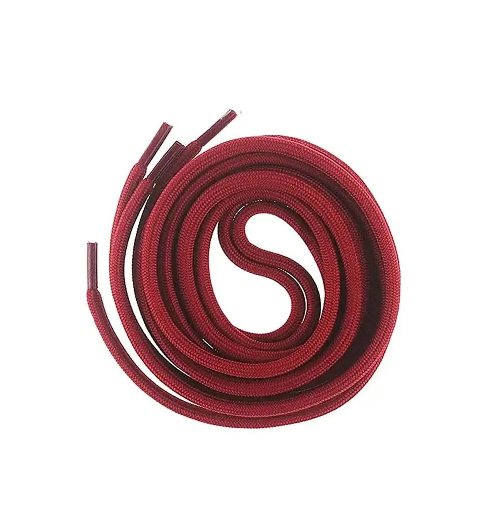 SHOESHINE Shoe Lace (1 Pair) 4mm Black with Single White Line Round Shoelace & Boot Laces