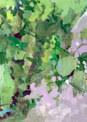 Sidewalk Study II  Large Original Watercolor by Nancy Tobin