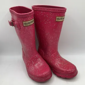 Size 10: Hunter Pink Sparkle Rain Boots