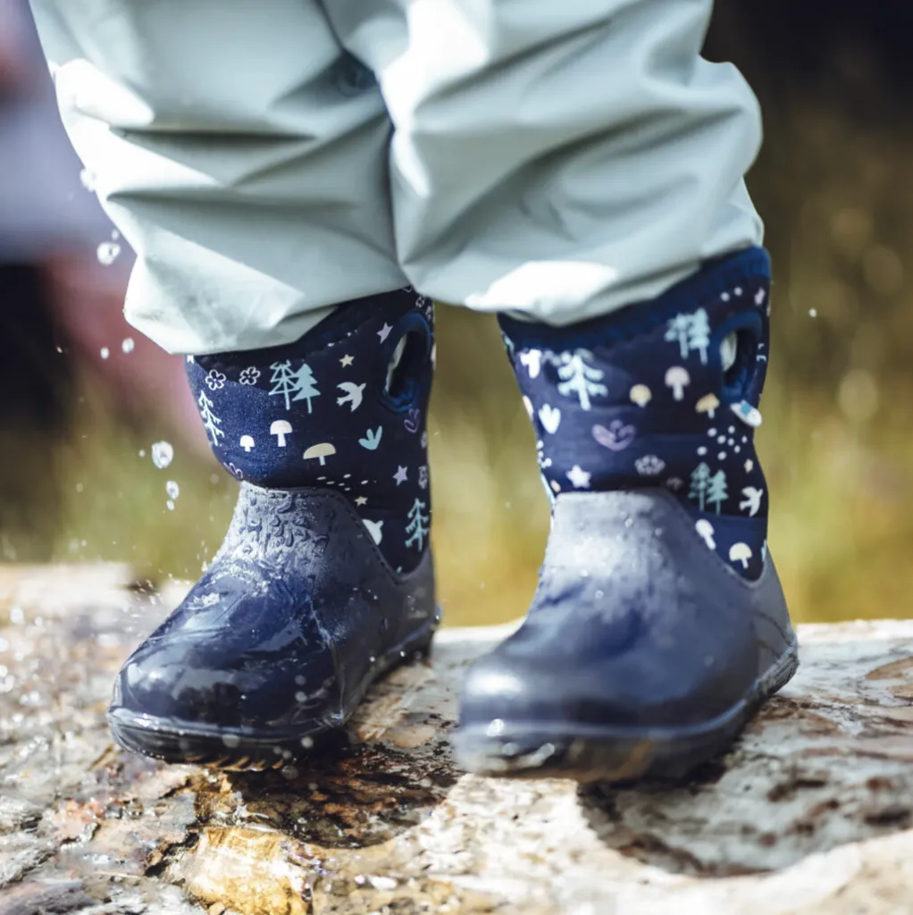 Size 11: Jan & Jul NAVY FOREST Birch Toasty-Dry Lite Winter Rain Boots NEW