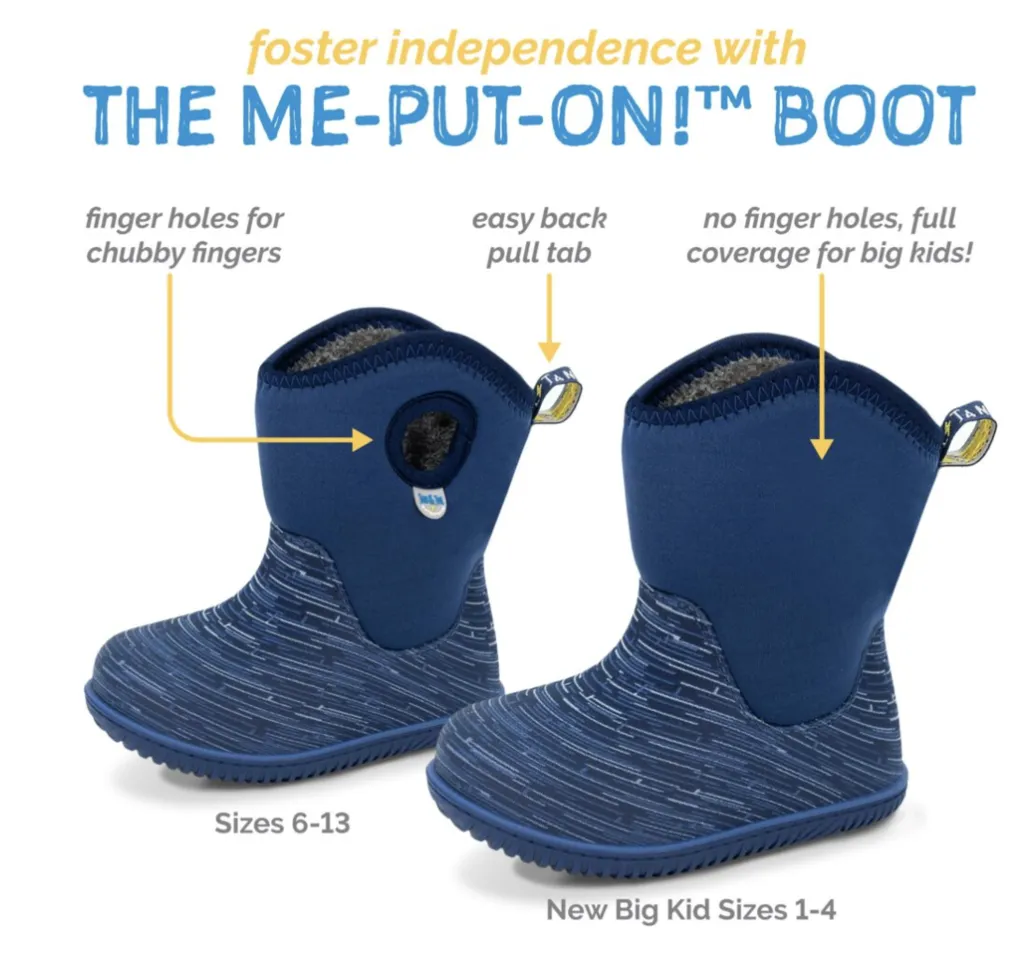 Size 11: Jan & Jul NAVY FOREST Birch Toasty-Dry Lite Winter Rain Boots NEW
