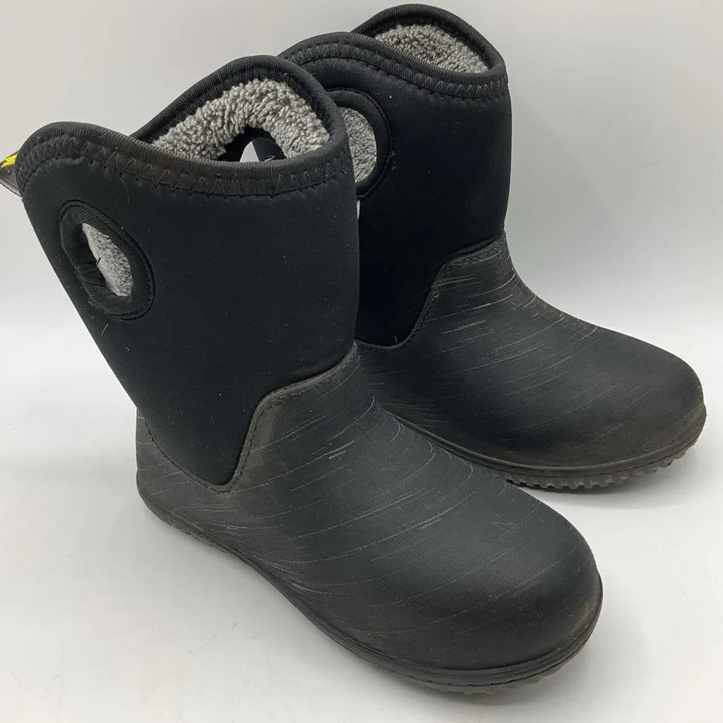 Size 12: Jan & Jul Black Heathered Insulated Rain Boots