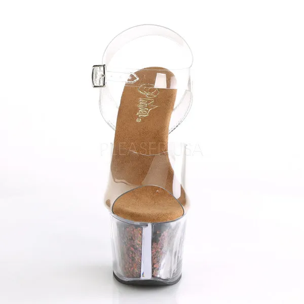 SKY-308GF  Clear/Brown Multi Glitter