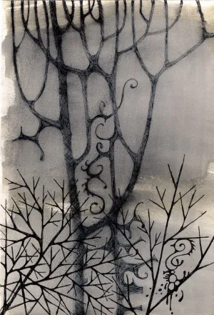 Spooky Tuesday  Original Painting by Nancy Tobin - Small Landscape Artwork