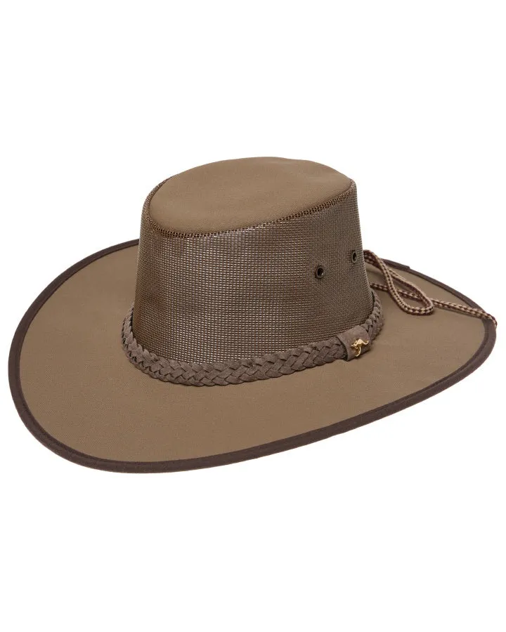Statesman Sea Breeze Mesh Canvas Hat Brown