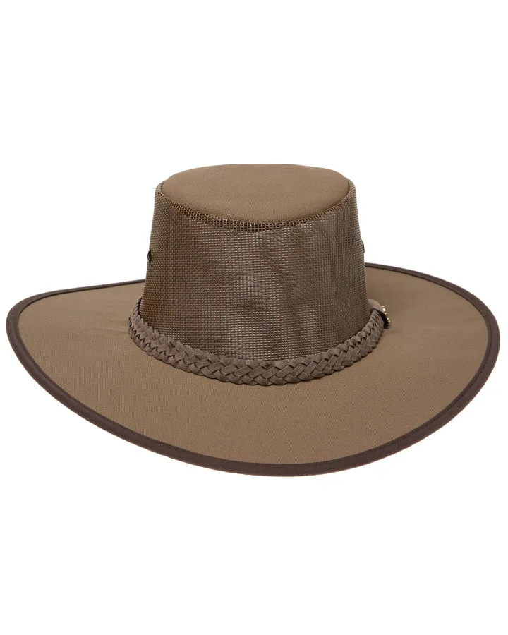 Statesman Sea Breeze Mesh Canvas Hat Brown