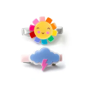 Sun Colorful and Storm Cloud Hair Clip Set - SUM24