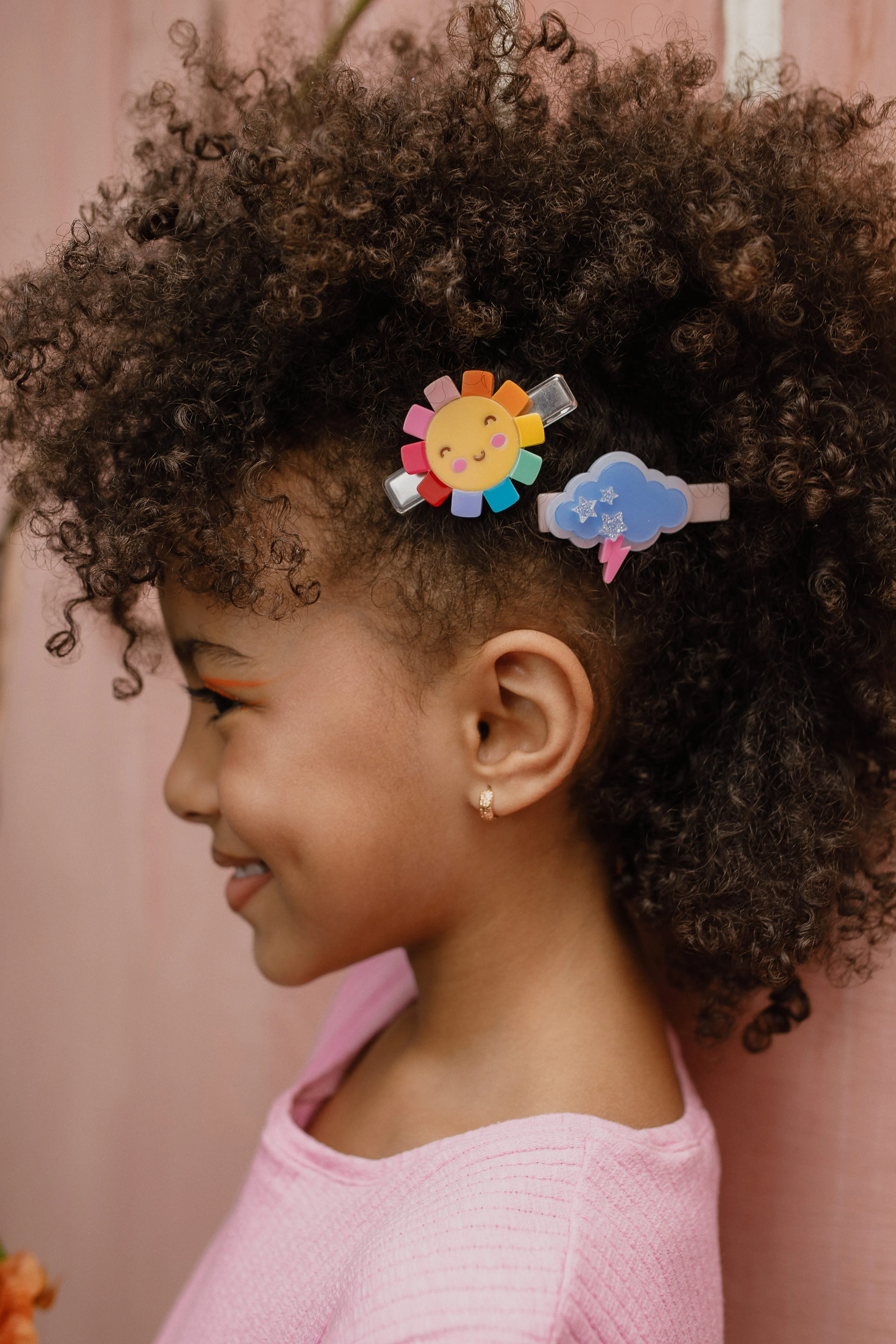 Sun Colorful and Storm Cloud Hair Clip Set - SUM24