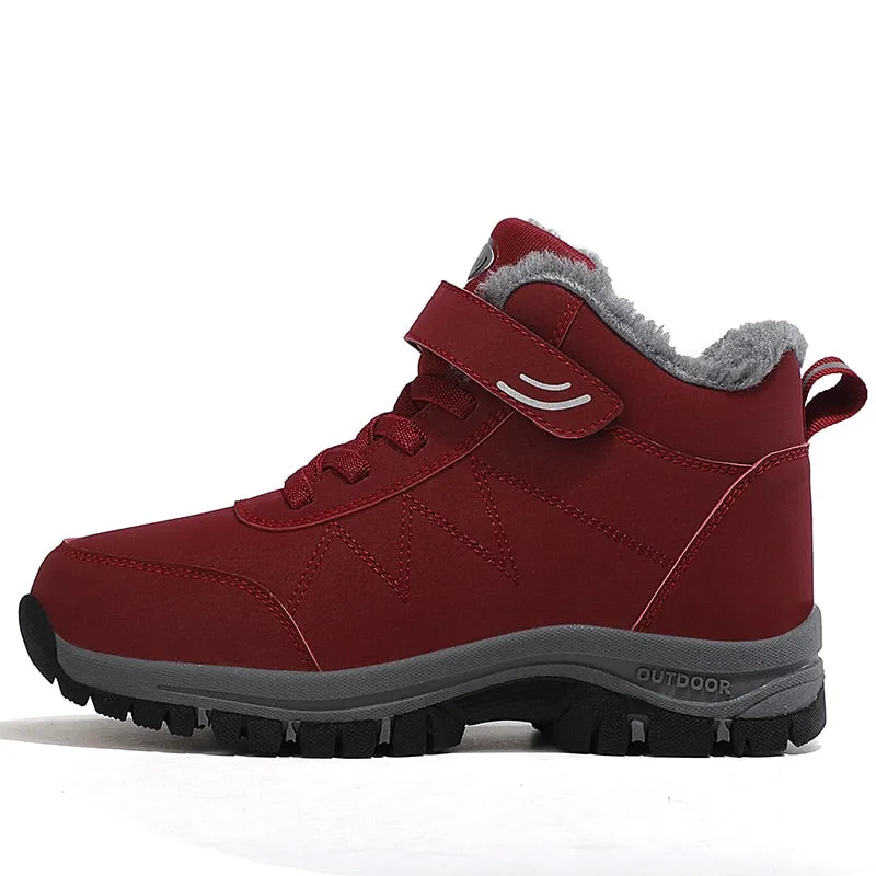 Super Warm Winter Women Boots Platfrom Sneakers Leather Boots Men Outdoor Shoes Waterproof Women Snow Boots Ankle Hombres Botas