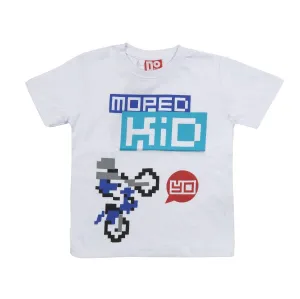 T-SHIRT Kids Children Do-Design Moped Kid Bike Scooter Toddler White NEW! 116