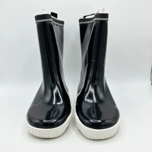 Tretorn Fleece Lined Black Skerry Rain Boots Size Women’s 4  Mid Calf Waterproof