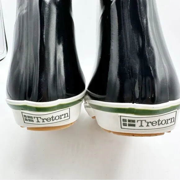 Tretorn Fleece Lined Black Skerry Rain Boots Size Women’s 4  Mid Calf Waterproof