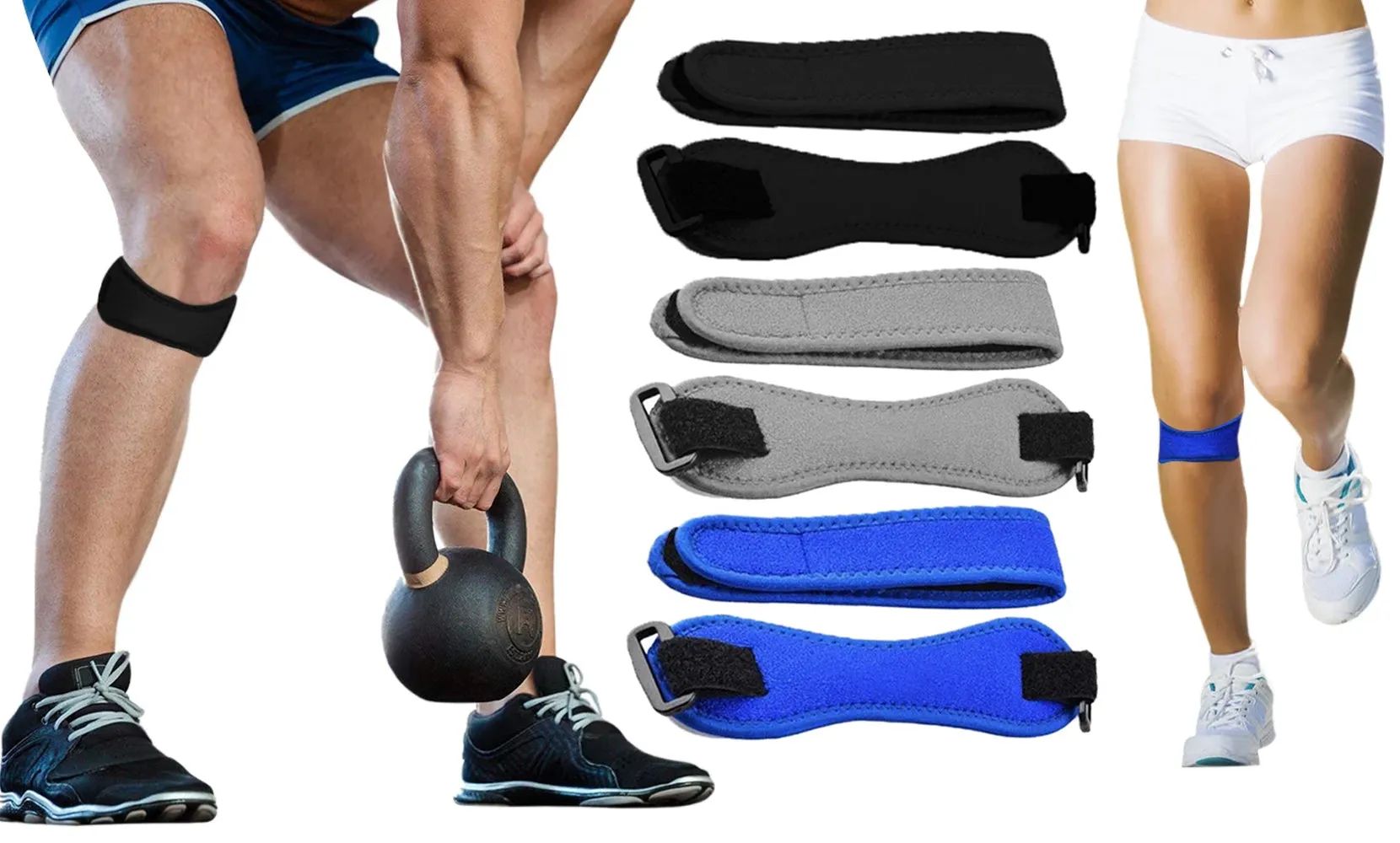 Unisex Compression Pain Relief and  Recovery Patella Knee Strap (1-Pack)