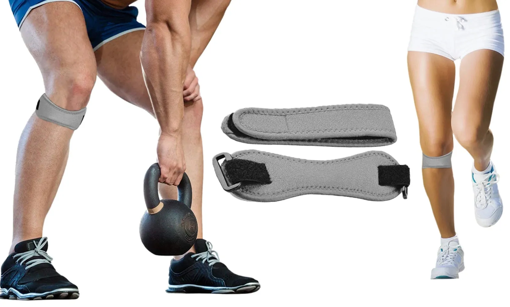 Unisex Compression Pain Relief and  Recovery Patella Knee Strap (1-Pack)