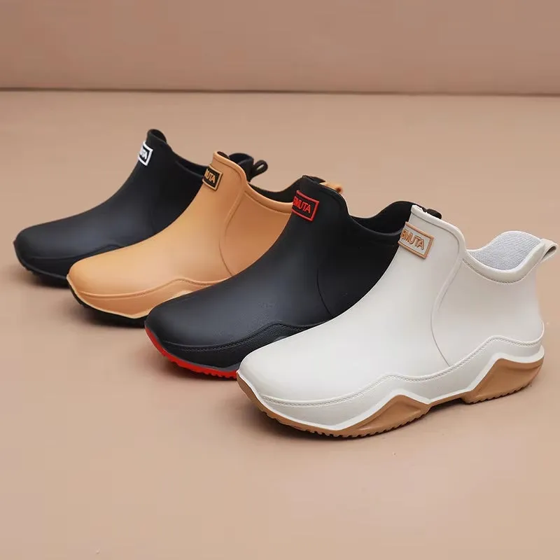 Unisex Rain Shoes Ankle Women Waterproof Shoes