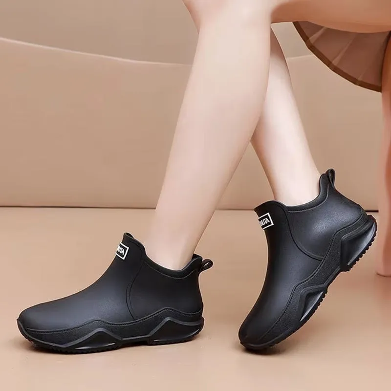Unisex Rain Shoes Ankle Women Waterproof Shoes