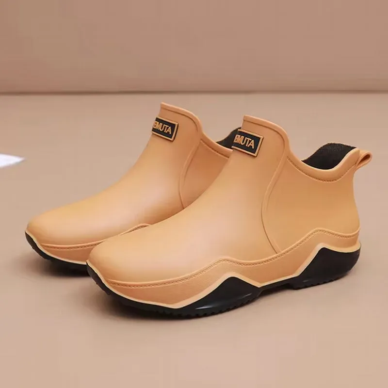 Unisex Rain Shoes Ankle Women Waterproof Shoes