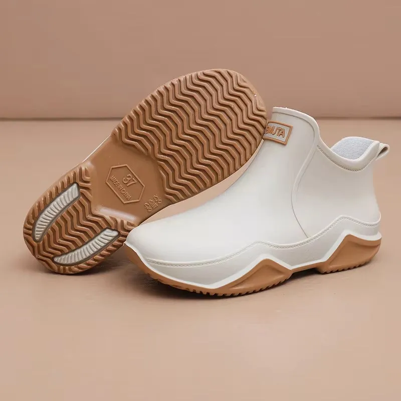 Unisex Rain Shoes Ankle Women Waterproof Shoes
