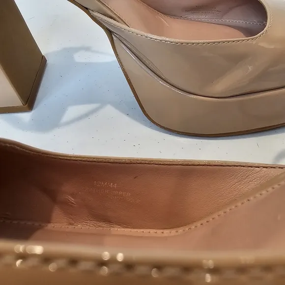 Vince Camuto Martich Platform Pumps Women's Size 12 Nude Chunky Square Toe