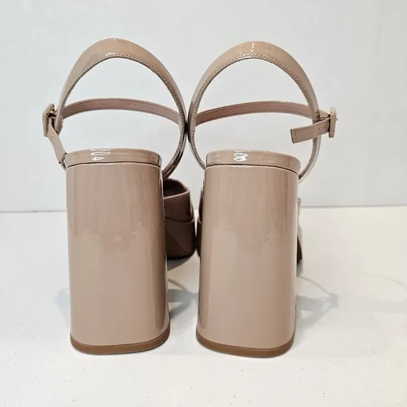 Vince Camuto Martich Platform Pumps Women's Size 12 Nude Chunky Square Toe