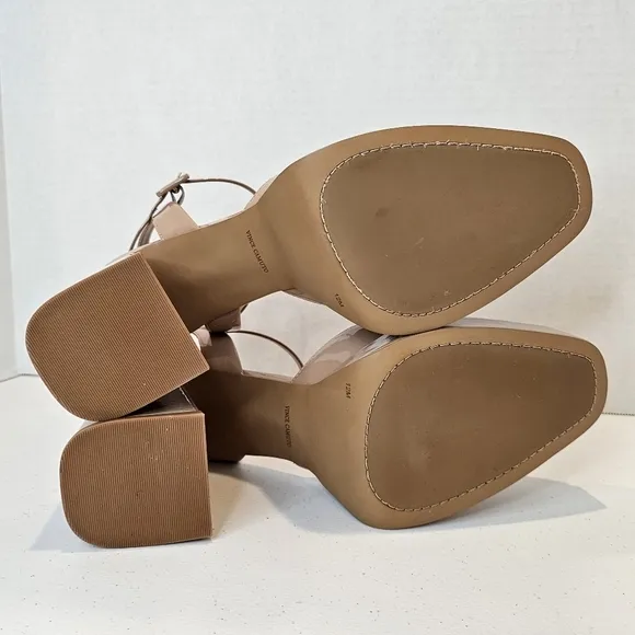 Vince Camuto Martich Platform Pumps Women's Size 12 Nude Chunky Square Toe