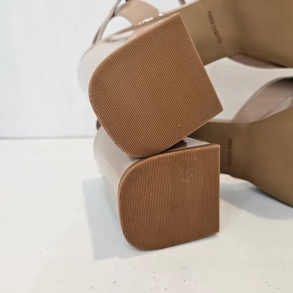 Vince Camuto Martich Platform Pumps Women's Size 12 Nude Chunky Square Toe