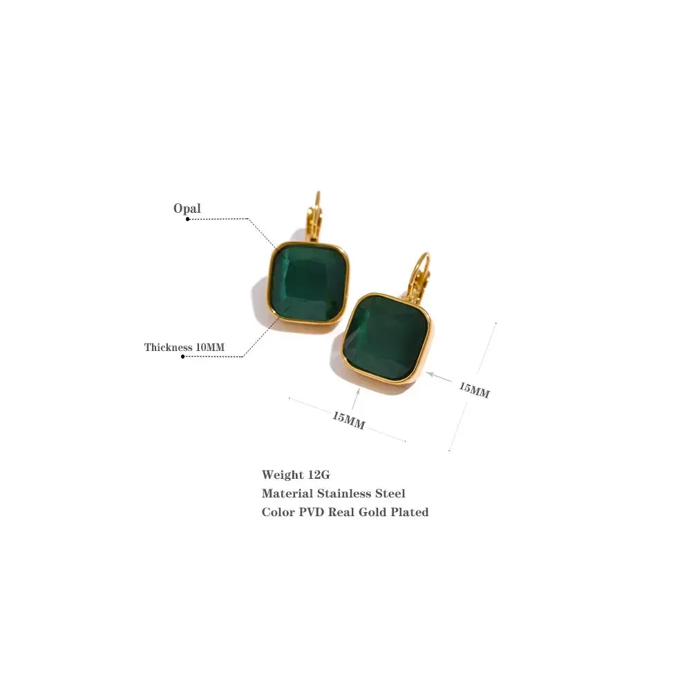 Vintage Opal Stone Earrings