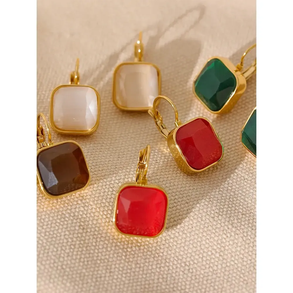 Vintage Opal Stone Earrings