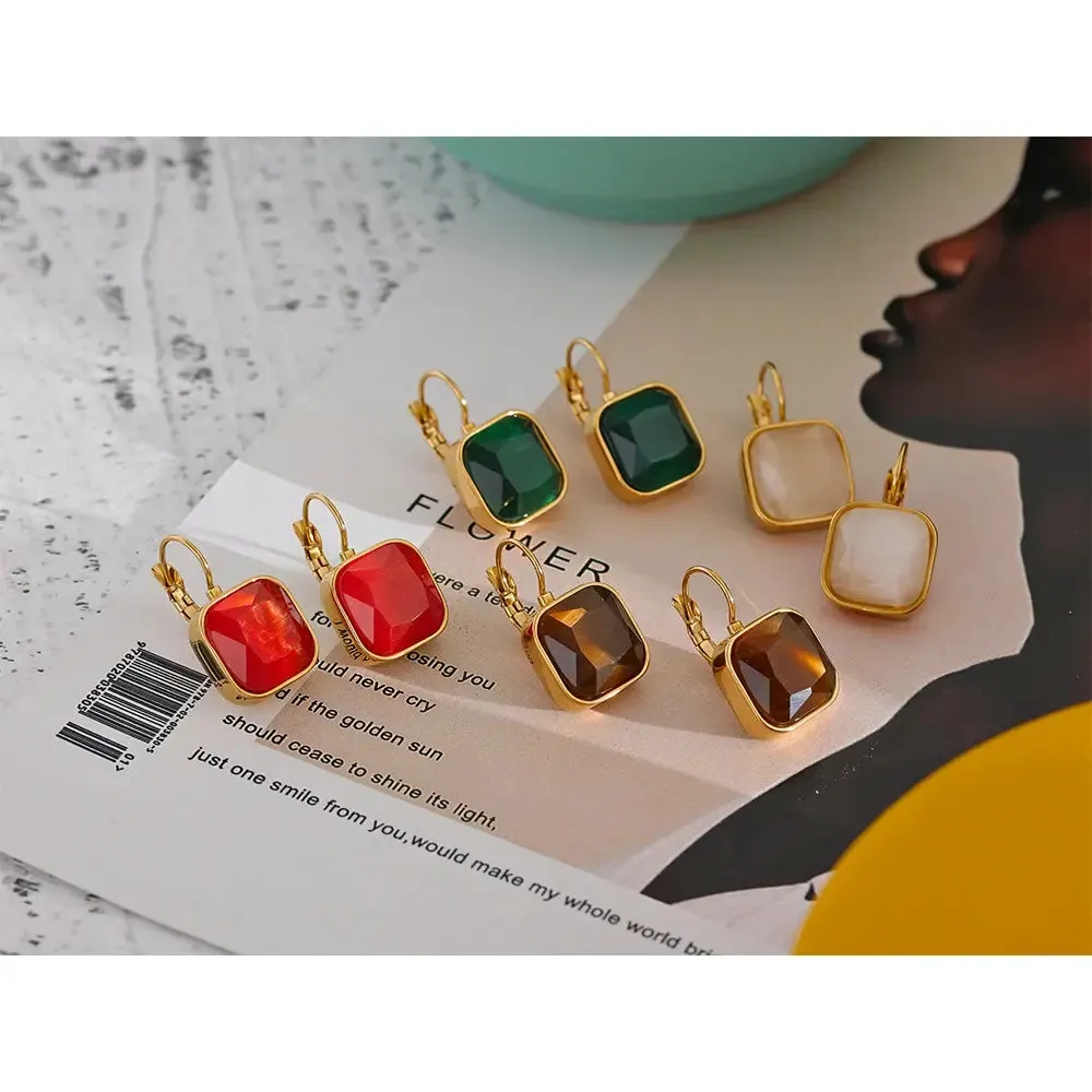 Vintage Opal Stone Earrings