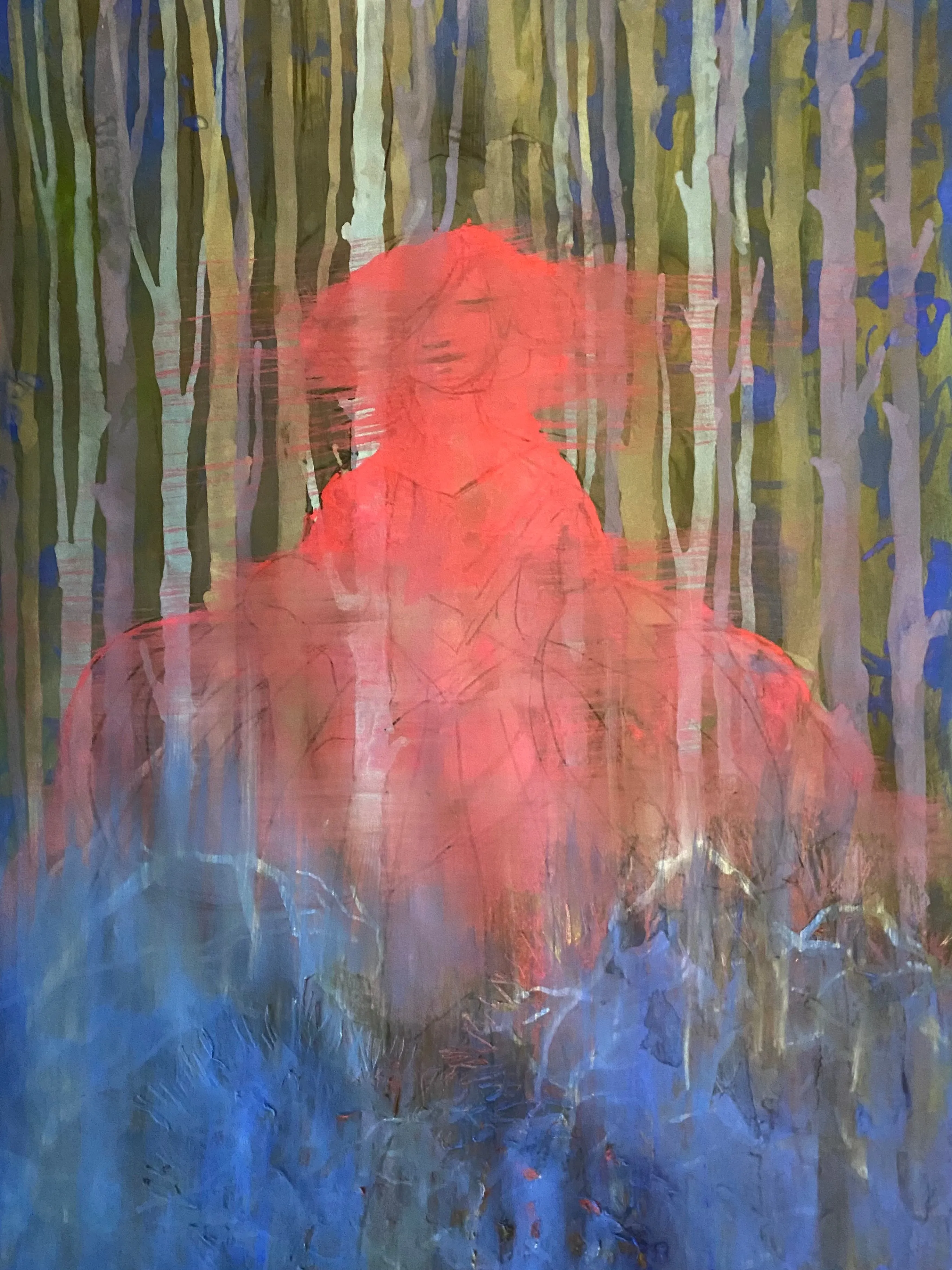 Widows Walk  Original Artwork by Nancy Tobin - Watercolor and Cut Paper