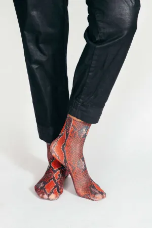 Wild Animal Print Nylon Ankle Sock