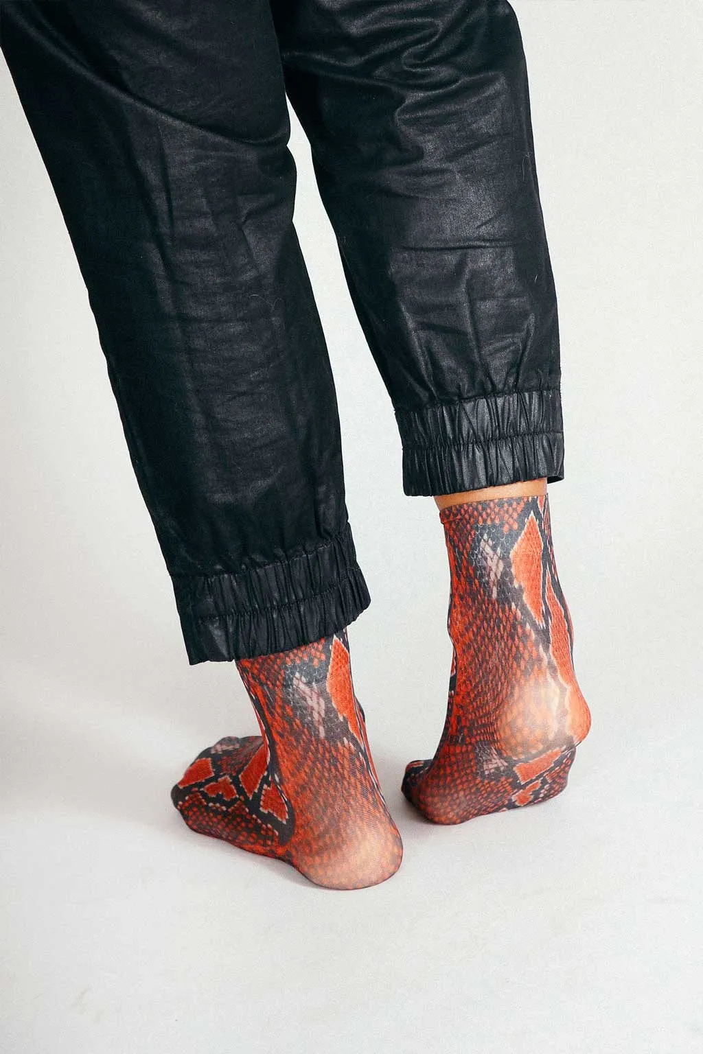 Wild Animal Print Nylon Ankle Sock