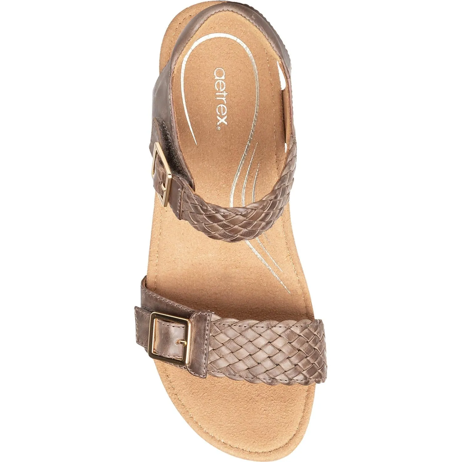 Women's Aetrex Grace Taupe Leather