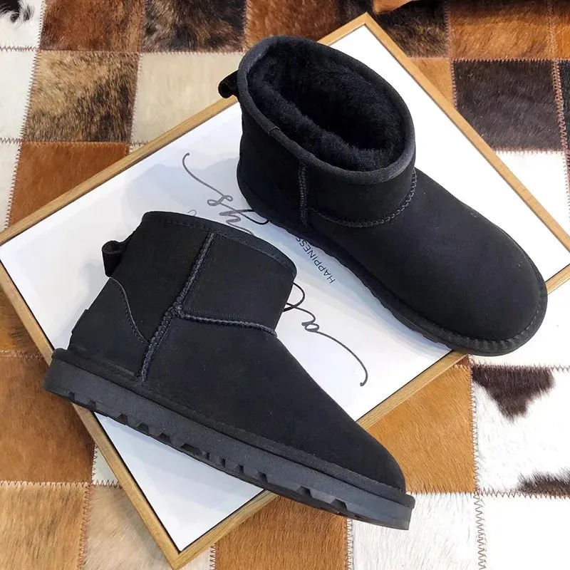 Women's Snow Boots 2025 – Winter Fashion Round Toe – Thick Warm Outdoor Plush Boots – Comfortable for Shopping & Walking – Zapatos Mujer