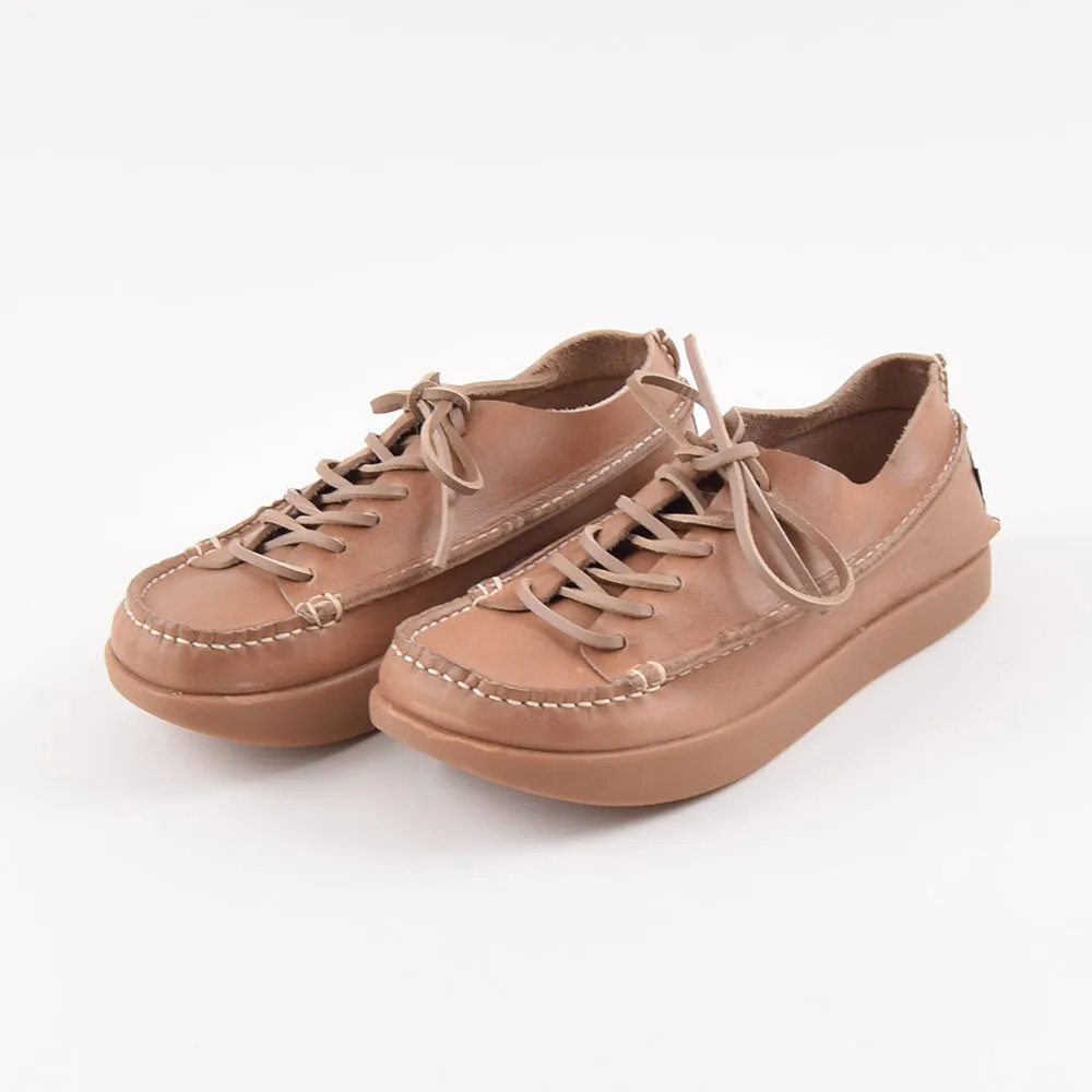 Yogi Ladies Latte Leather Finn Negative Heel Shoes