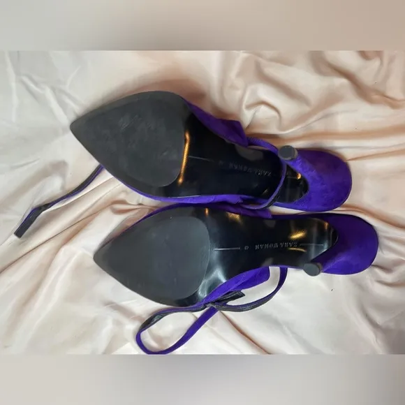 Zara rare 100% leather ruffled frill heels size 40