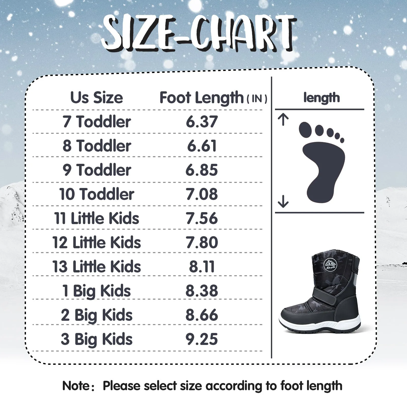 Zipper Camouflage Outdoor Waterproof Snow Boots